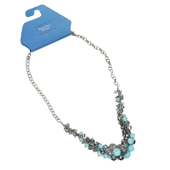 Simply Vera | Vera Wang Crystal Bead Cluster Necklace - Picture 2 of 4